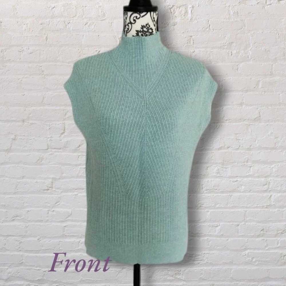 Banana Republic Light Green Mock Turtleneck Sweater | Size XS - Picture 4 of 11